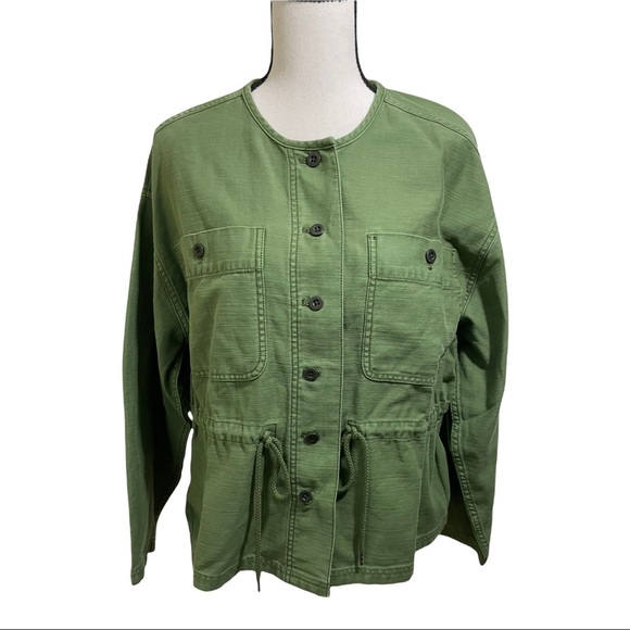 Madewell Claremont drawstring jacket. Size medium. Style AL889. Military… - Picture 3 of 10